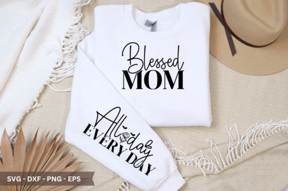Blessed Mom Sleeve SVG: A Versatile Graphic Design Asset for Crafts and Content Creators