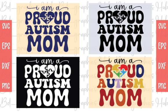 I Am a Proud Autism Mom Retro SVG: A Design Asset for Heartfelt Branding