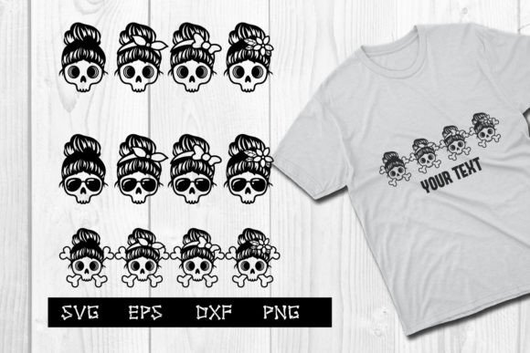 Messy Bun Mom Skull Svg – A Must-Have Graphic for Crafters