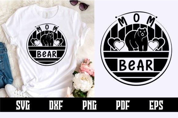 Mom Bear SVG Design: A Versatile Graphic for Crafts and Handmade Projects