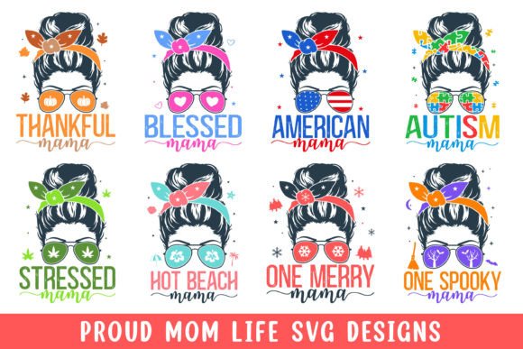 Mom Hair Mom Life SVG Bundle: A Versatile Graphic Design Asset for Crafts and Marketing