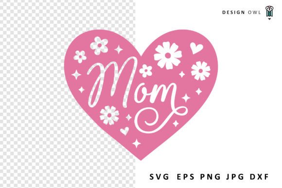 Mom Heart SVG File: A Versatile Graphic Design Asset for Crafts