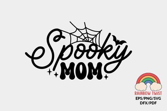 Spooky Mom Retro SVG: A Festive Graphic Design Asset for Local Crafts and Branding