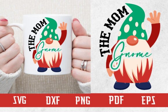 The Mom Gnome Svg Design: A Versatile Craft Graphic for Creative Projects